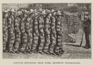 Sträflinge kehren von der Arbeit zurück, Richmond-Gefängnis