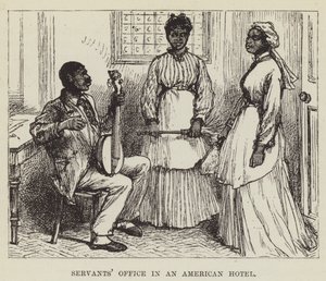 Dienstbotenbüro in einem amerikanischen Hotel von George Augustus Sala