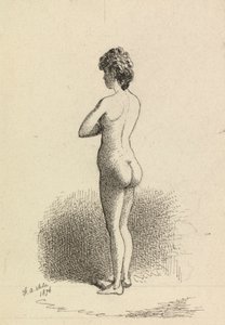 Stehende nackte Frau