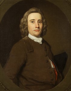 Porträt eines Mannes in Braun von George Beare