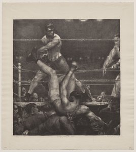 Dempsey durch die Seile von George Bellows