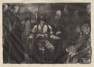 Hinrichtung auf dem elektrischen Stuhl, erster Zustand von George Bellows