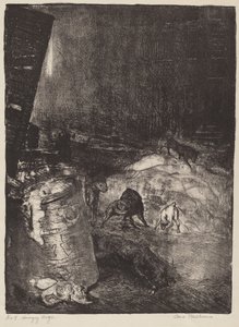 Hungrige Hunde, zweiter Stein von George Bellows