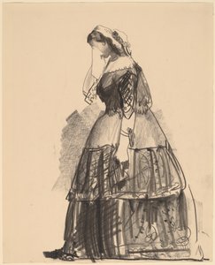 Dame von 1860 - Die Schauspielerin von George Bellows