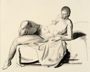 Aktstudie, Klassisch auf einer Couch von George Bellows