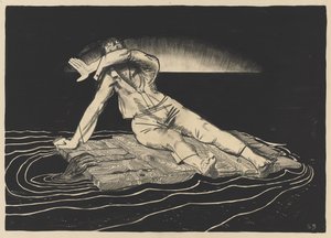 Auf einem Floß von George Bellows