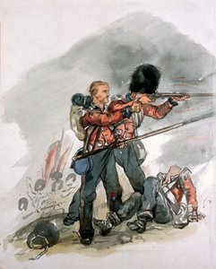Letzter Widerstand von zwei Gardisten in der Schlacht, ca. 1854 von George Cadogan