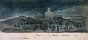 Die französischen, sardischen und türkischen Armeen verlassen die Balaklava-Linien für eine Aufklärung, um 1854