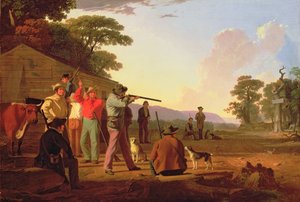 Schießen auf das Rind, 1850 von George Caleb Bingham