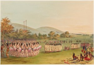 Ballspiel-Tanz von George Catlin