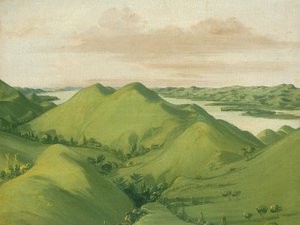 Schöne grasige Klippen, 110 Meilen über St. Louis von George Catlin