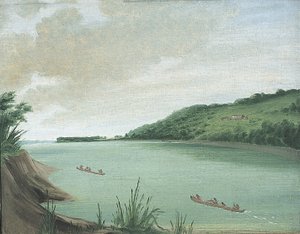Belle Vue, Indianeragentur von Major Dougherty, 870 Meilen oberhalb von St. Louis von George Catlin