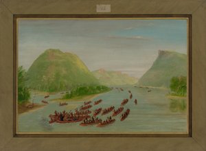 Pater Hennepin und zwei Gefährten von den Sioux gefangen genommen, April 1680, 1847-48