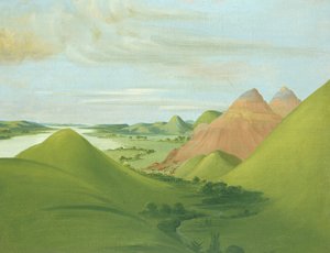 Iron Bluff, 1200 Meilen oberhalb von St. Louis, 1832 von George Catlin