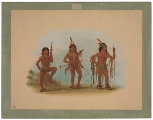 Lengua Medizinmann mit zwei Kriegern von George Catlin
