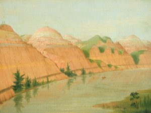 Prächtige Lehmklippen, 1800 Meilen oberhalb von St. Louis von George Catlin
