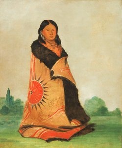 Mong-shóng-sha, Biegende Weide, Frau des großen Häuptlings, 1832 von George Catlin