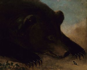 Porträts eines Grizzlybären und einer Maus, Lebensgröße von George Catlin