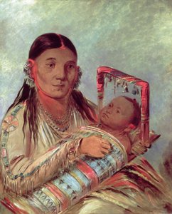 Sioux-Mutter und Baby, ca. 1830