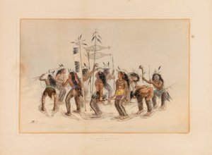 Schneeschuh-Tanz--Nr. 14 von George Catlin