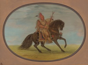 Der rennende Fuchs auf einem feinen Pferd - Saukie, 1861-1869 von George Catlin