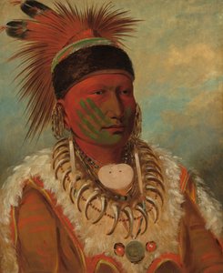 Die Weiße Wolke, Häuptling der Iowas von George Catlin