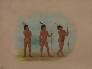 Drei Auca-Kinder, 1854-1869 von George Catlin