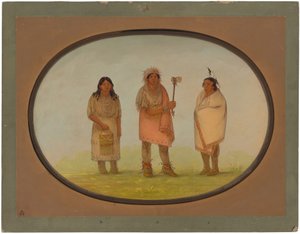 Drei Piankeshaw-Indianer