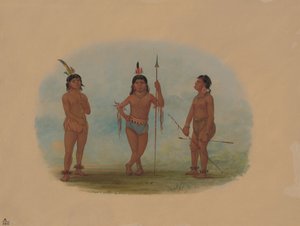 Drei junge Tobos-Männer, 1854-1869 von George Catlin