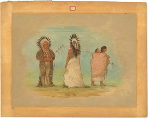 Zwei Ottoe-Häuptlinge und eine Frau von George Catlin