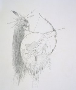 Un-ka-ka Ha-hon-she-kaw (Die langen Fingernägel) 1852 von George Catlin