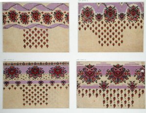Stoffdesigns für Paisley-Schals, ca. 1871 (Gouache auf Papier) von George Charles Haite