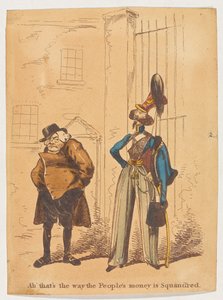 Ah, so wird das Geld des Volkes verschwendet von George Cruikshank