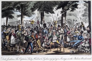 Boulevard des Italiens - in "Life in Paris" von David Carey, London von George Cruikshank