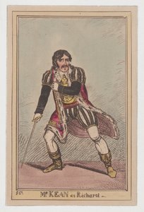 Edmund Kean als Richard III von George Cruikshank