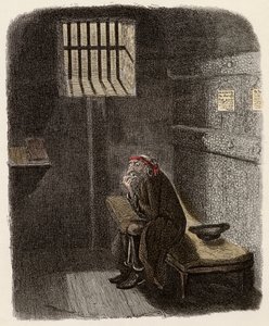Fagin in seiner Todeszelle - Illustration für „Oliver Twist“ von Charles Dickens (1812-1870) von George Cruikshank