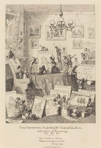 Feenkenner inspizieren Mr. Frederick Lockers Sammlung von Zeichnungen