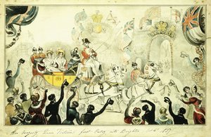 Ihre Majestät Königin Victoria "s Erste Einfahrt nach Brighton am 4. Oktober 1837, 1837 von George Cruikshank