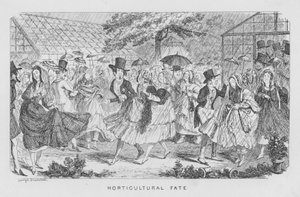 Gartenbau-Schicksal, d.h. Regen bei einem Fest von George Cruikshank