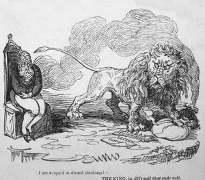 Ich bin in düstere Gedanken gehüllt!, um 1820 von George Cruikshank