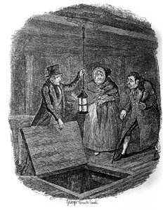 Illustration für „Oliver Twist“ von Charles Dickens, von George Cruikshank.