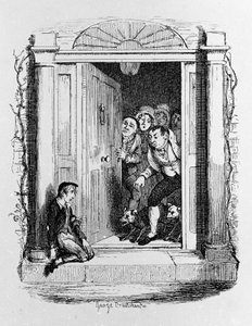 Illustration zu „Oliver Twist“ von Charles Dickens (1812-1870), von George Cruikshank (1792-1878) von George Cruikshank