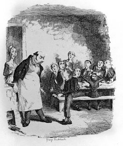 Illustration zu „Oliver Twist“ von Charles Dickens (1812-1870), von George Cruikshank (1792-1878)
