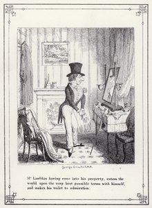 Illustration für Das Buch des Junggesellen, oder Der Fortschritt von Mr. Lambkin (Gent) (Gravur) von George Cruikshank