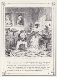 Illustration für Das Buch des Junggesellen oder Der Fortschritt von Mr. Lambkin (Gent) von George Cruikshank
