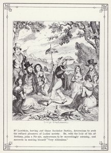 Illustration für Das Buch des Junggesellen, oder Der Fortschritt von Mr. Lambkin (Gent) (Gravur) von George Cruikshank