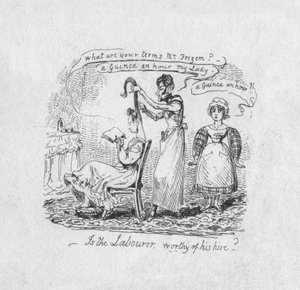 Ist der Arbeiter seines Lohnes würdig, 1829 von George Cruikshank