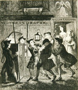 Jack Sheppard trickst Shotbolt den Gefängniswärter aus, Illustration aus 