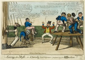 Schnüren im Stil von George Cruikshank