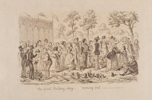 Mayhews Große Ausstellung von 1851: Der erste Schilling-Tag - Ausgang, 1851 von George Cruikshank